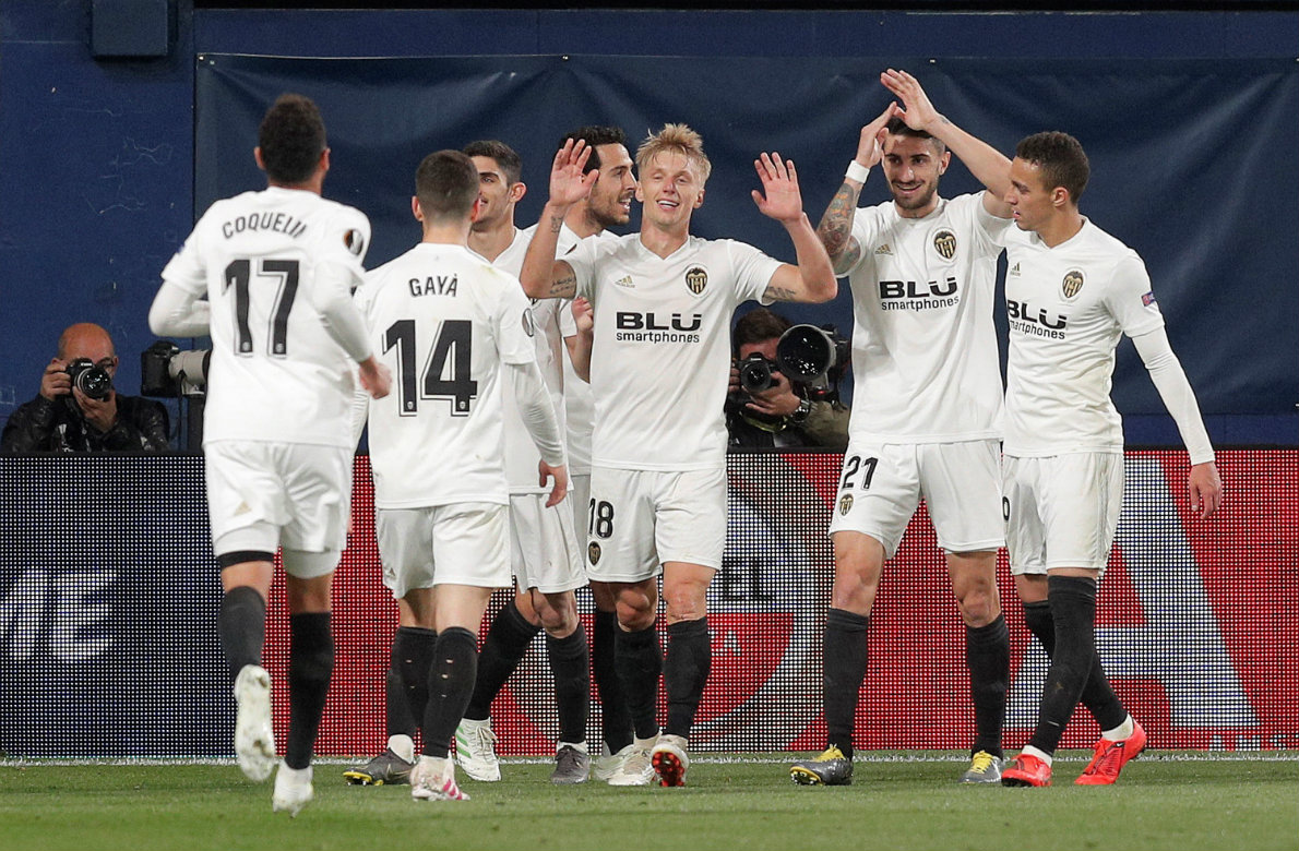 Valencia derrota al Villarreal en la ida de los Cuartos de Final de la Europa League (EFE)
