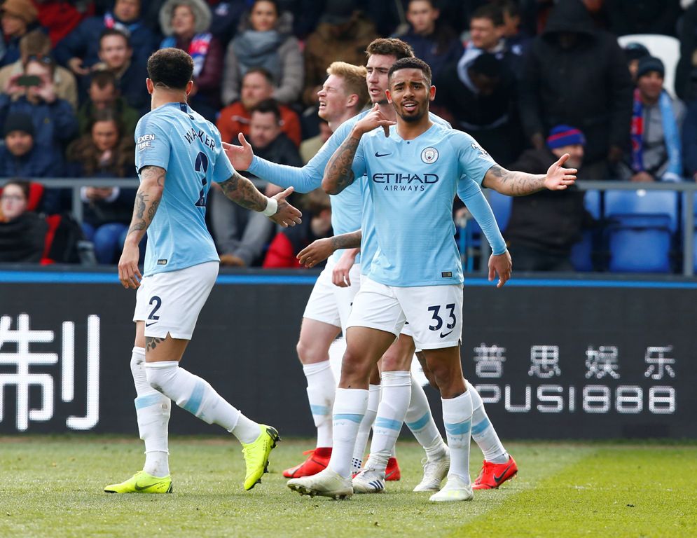Gabriel Jesus celebrando su gol (EFE)
