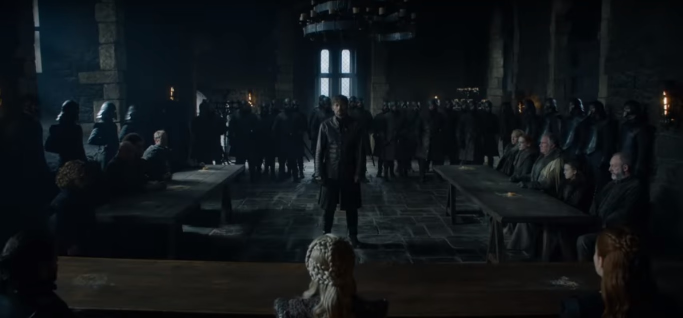 Jaime Lannister es llevado a juicio en el segundo capítulo de Game of Thrones. (Captura de pantalla)