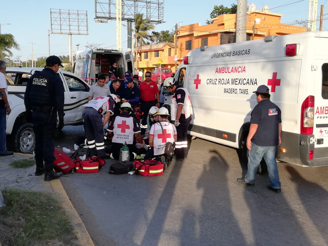 Muere jovencita en choque volcadura en Ciudad Madero (Foto/Yazmín Sánchez)