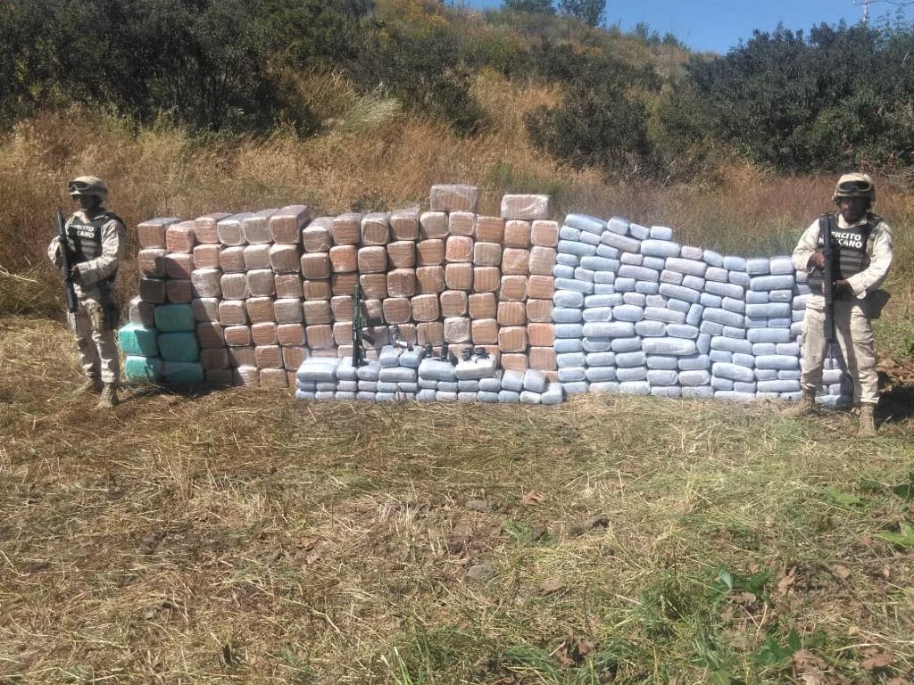 Decomiso de mariguana en Baja California.