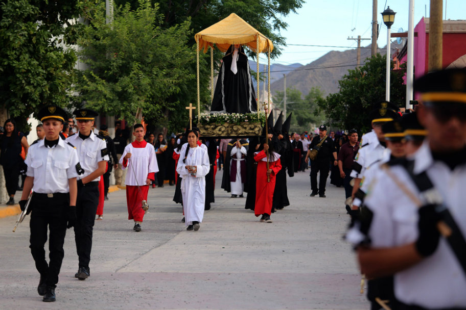 Quinta edición de la Procesión del Silencio en el Pueblo Mágico de Viesca. (Rolando Riestra)