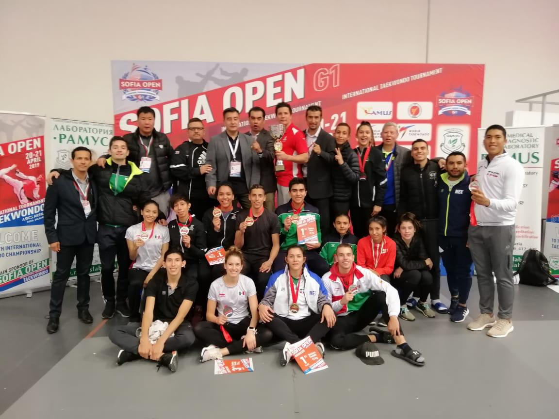 El taekwondo mexicano con 13 medallas en el Sofia Open (Cortesía FMTKD)