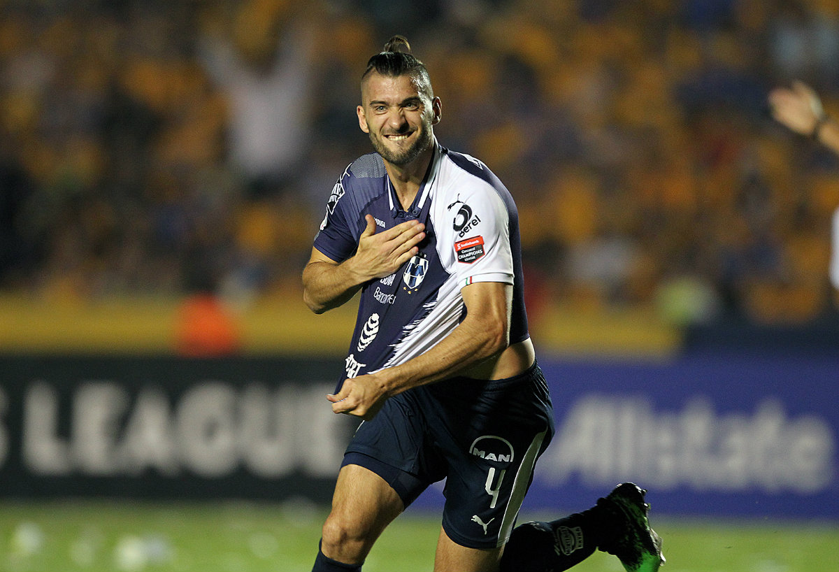 Nicolás Sánchez marca el primer gol de Monterrey en la Final de ida de la Concachampions (Imago7)