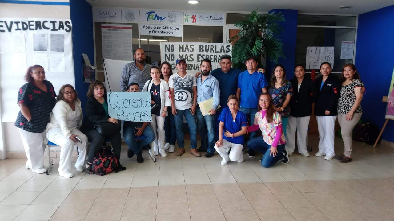 Trabajadores del hospital Rodolfo Torre Cantú, en Altamira