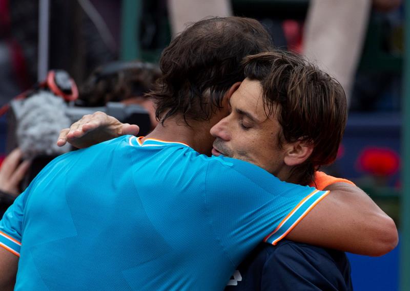 Rafael Nadal despide a David Ferrer y lo elimina en el Barcelona Open (EFE)