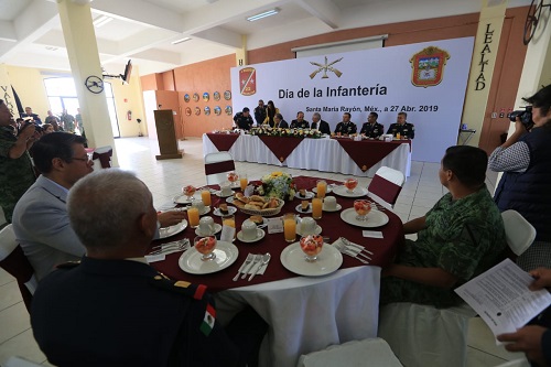 Durante la celebración del Día de Infantería. (Iván Carmona)