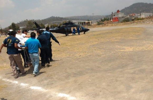 SUMA, informó que el servicio aéreo se dio ante el reporte de un menor 12 años atropellado por el tren (Especial)