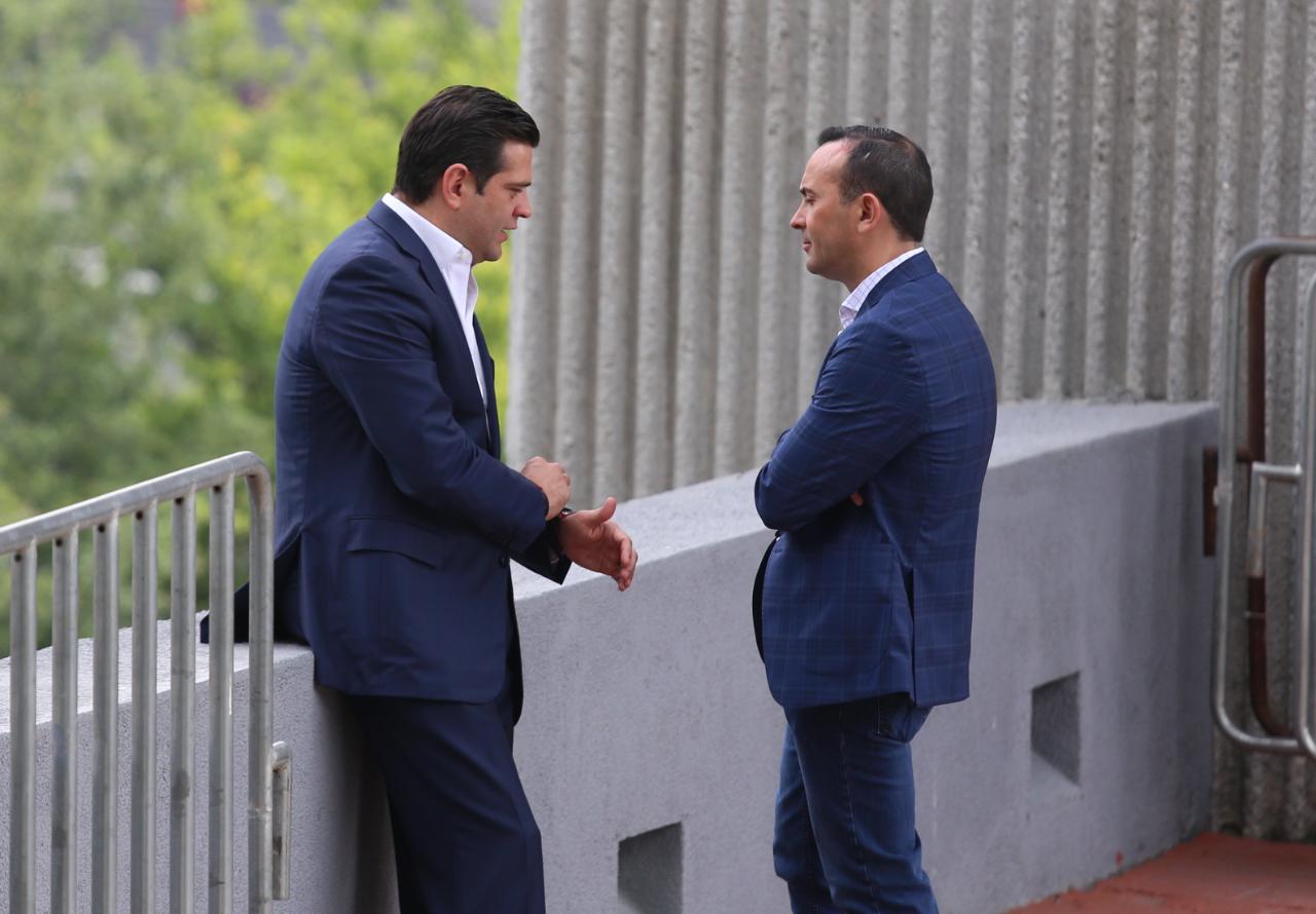 Francisco Cienfuegos y Carlos de la Fuente, coordinadores del PRI y PAN, respectivamente. Foto: Jorge López