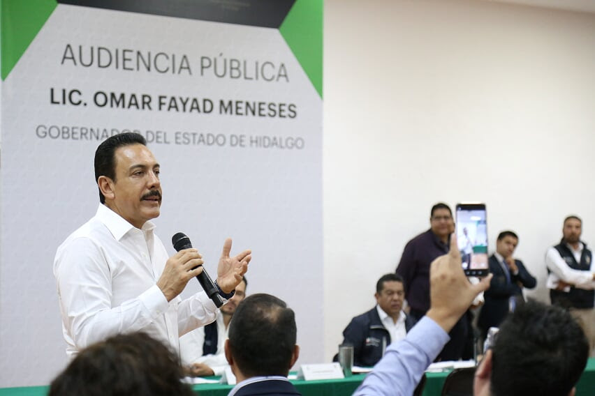 Omar Fayad presidió la audiencia pública con personal sindicalizado de diferentes dependencias y poderes. (Cortesía)