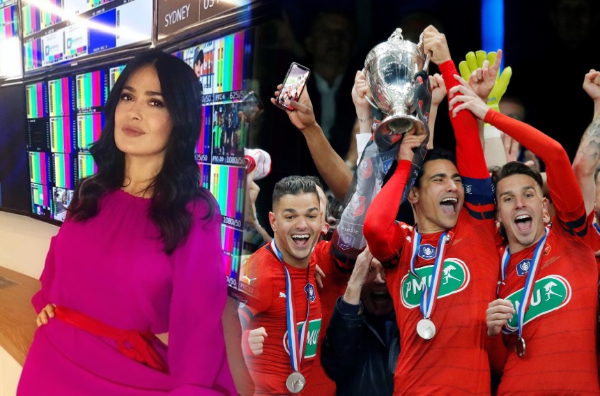 Salma Hayek felicita al equipo de sus esposo, el Rennes, tras ganar Copa de Francia (Instagram @salmahayek / Reuters)
