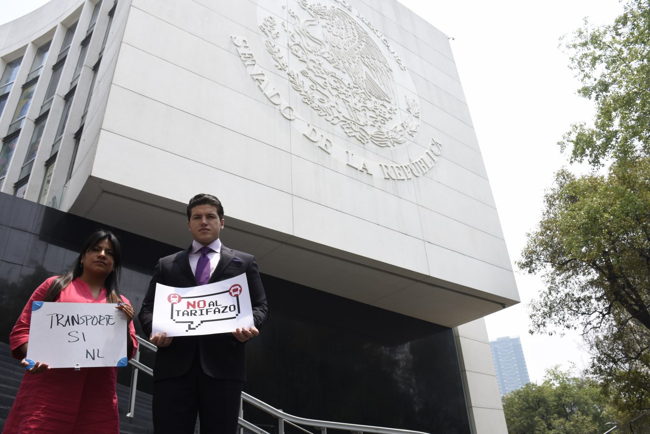 Los senadores de Movimiento Ciudadano, Indira Kempis y Samuel García. (Especial)