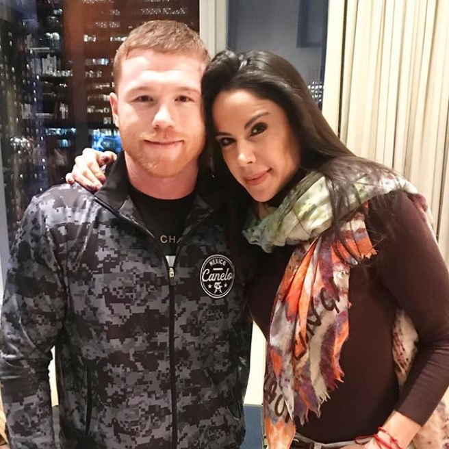 Saúl 'Canelo' Álvarez y Paola Rojas (instagram @paolarojas)