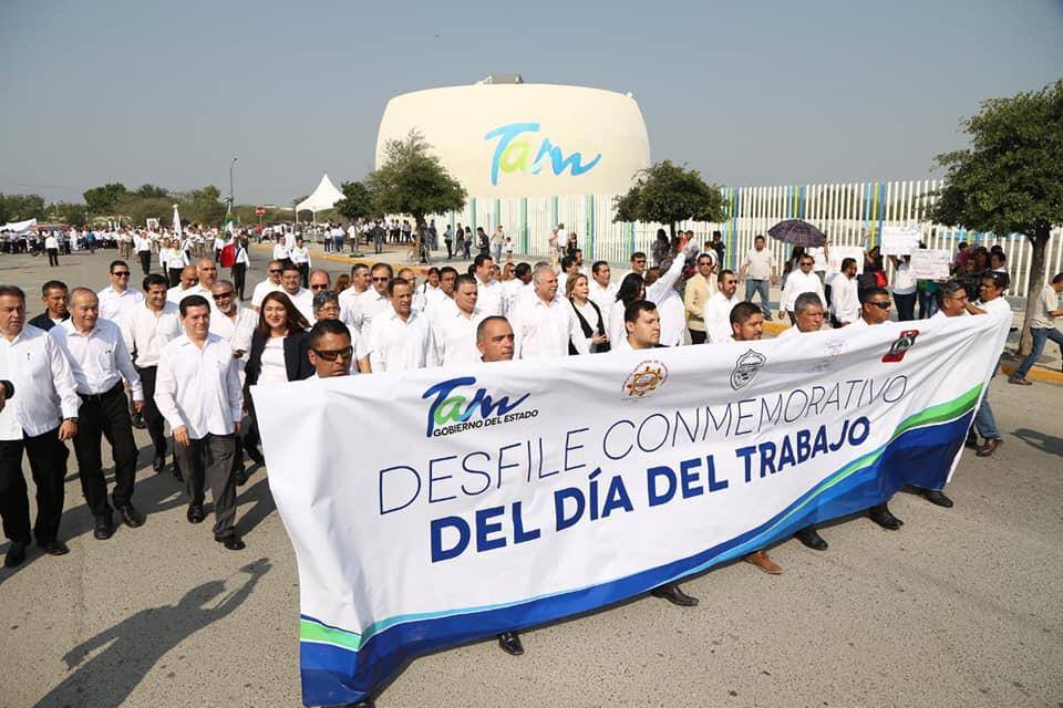 Desfile primero de mayo en Tamaulipas