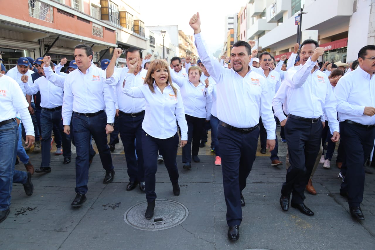 Luis Enrique Morales Acosta, secretario general del SNTE en su sección XV de Hidalgo. (Jorge Sánchez)