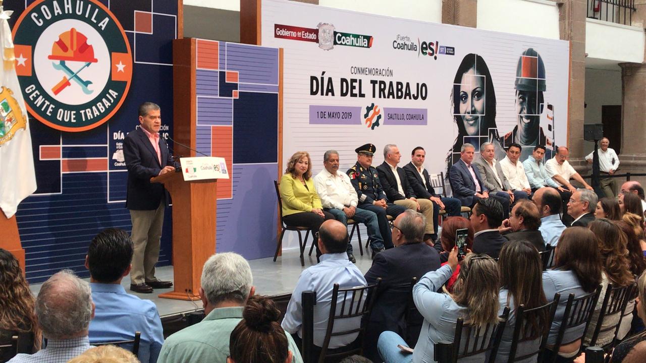 Reconoció a los líderes sindicales quienes han sido factor importante para mantener la estabilidad laboral en Coahuila. (Ana Ponce)