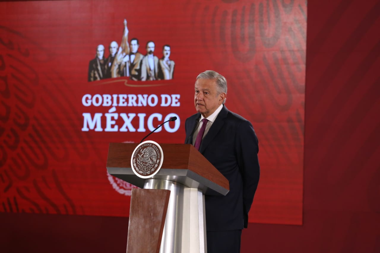 El presidente Andrés Manuel López Obrador durante su mañanera de hoy. Octavio Hoyos