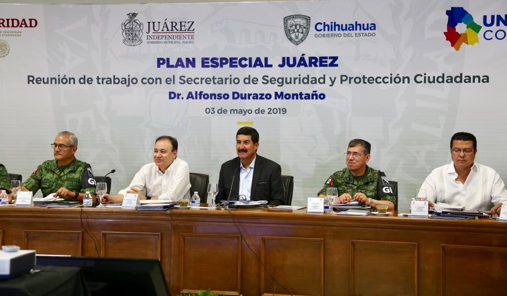 Alfonso Durazo y Javier Corral presentaron un programa para fortalecer la seguridad en la frontera. (Especial)
