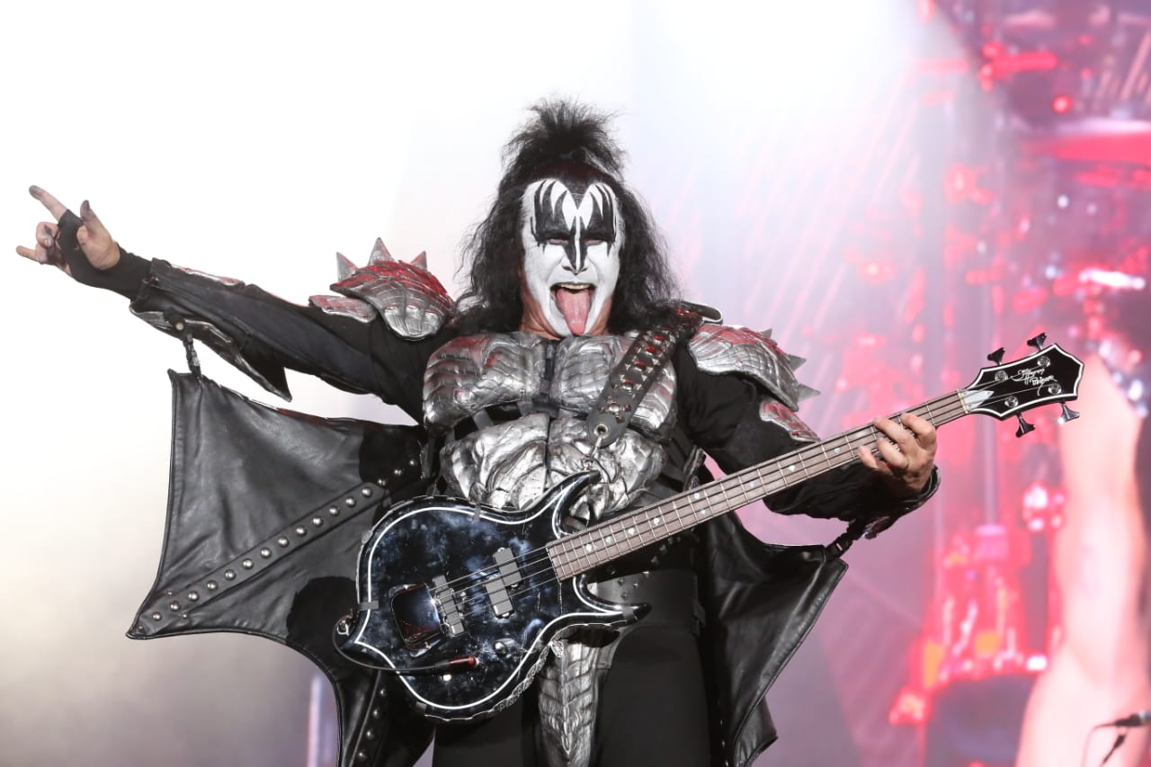Gene Simmons durante su presentación con Kiss en el Domination Festival 2019. (Octavio Hoyos)