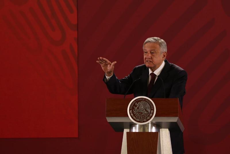 Andrés Manuel López Obrador, durante su conferencia de prensa este lunes. (Nelly salas)