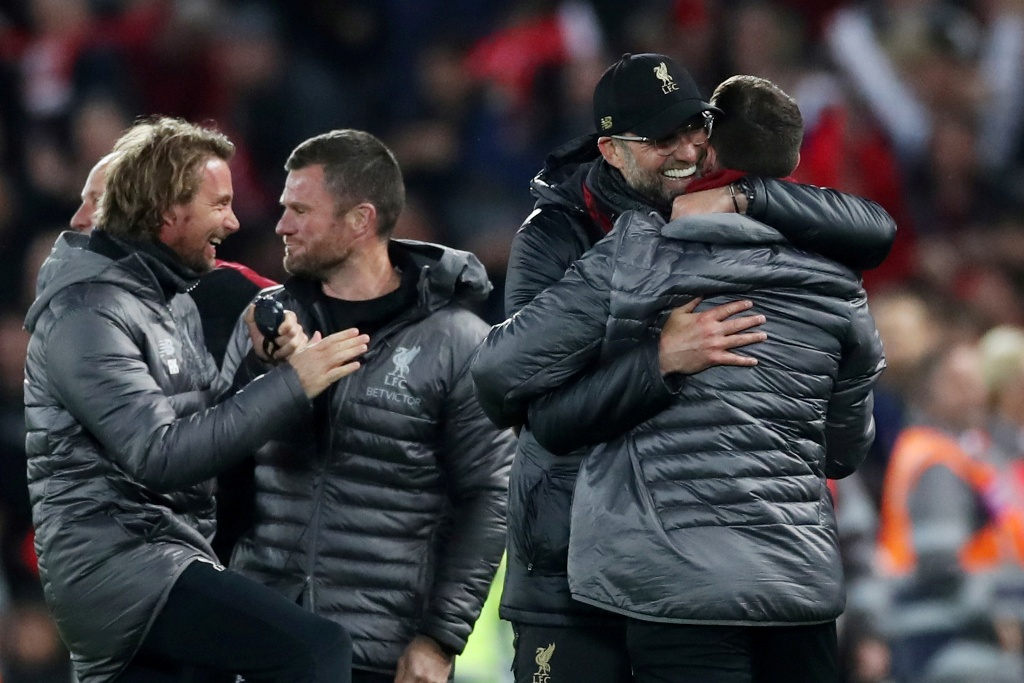 Los festejos de Jürgen Klopp (Reuters)