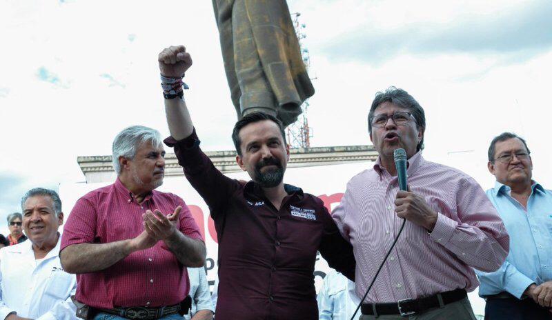 El senador morenista estuvo en Aguascalientes reiterando el apoyo hacia Arturo Ávila.