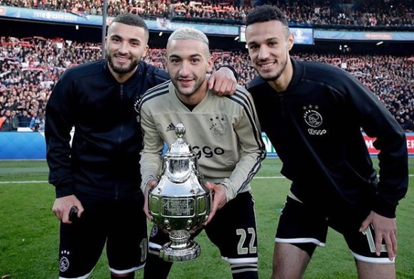 Zakaira Labyad, Hakim Ziyech y Noussair Mazraoui  (Instagram: @z.labyad)