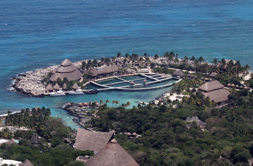 México. La vista aérea de Xcaret, sobre la Rivera Maya en Quintana Roo. El lugar será sede de los Premios Platino (EFE)