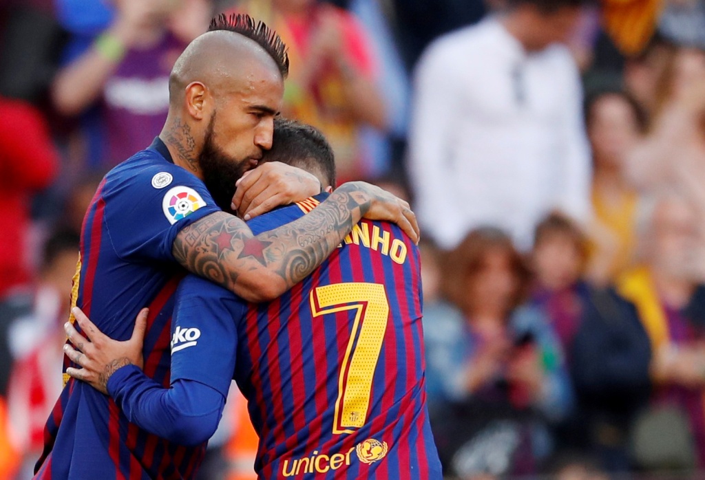 Arturo Vidal marcó uno de los goles que le dieron la victoria al Barcelona sobre Getafe (Reuters)