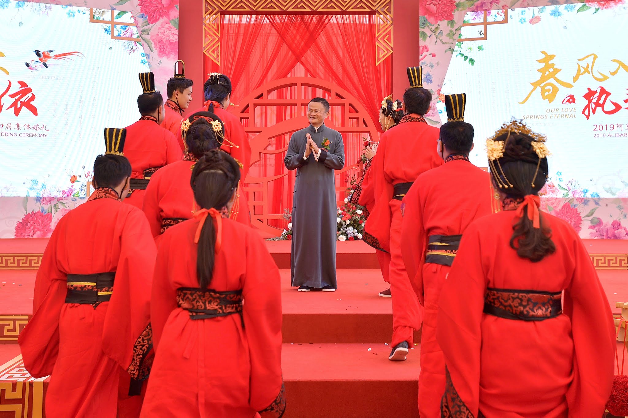 Jack Ma en boda masiva en el Ali Day. (Reuters)