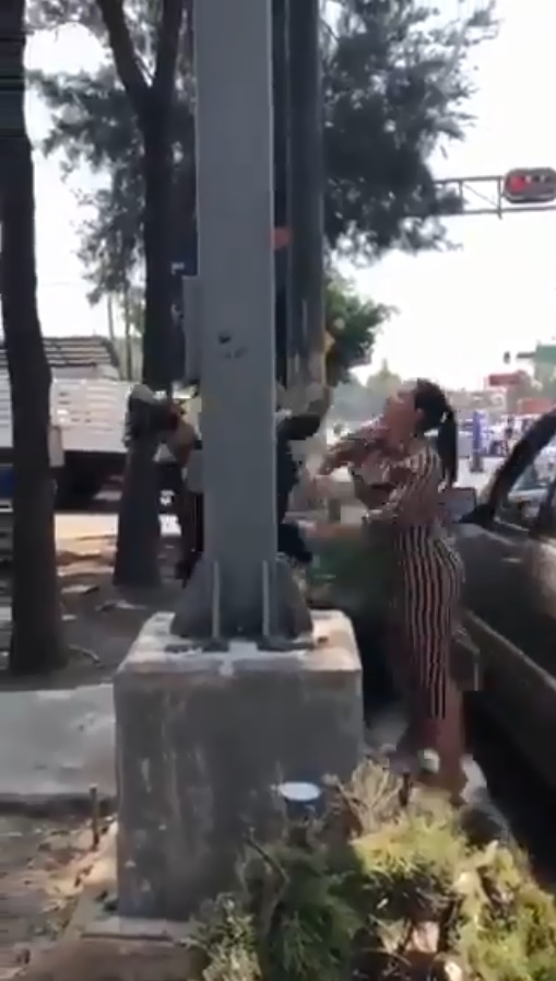 Una mujer golpeó a los uniformados en Buenavista. (Especial)