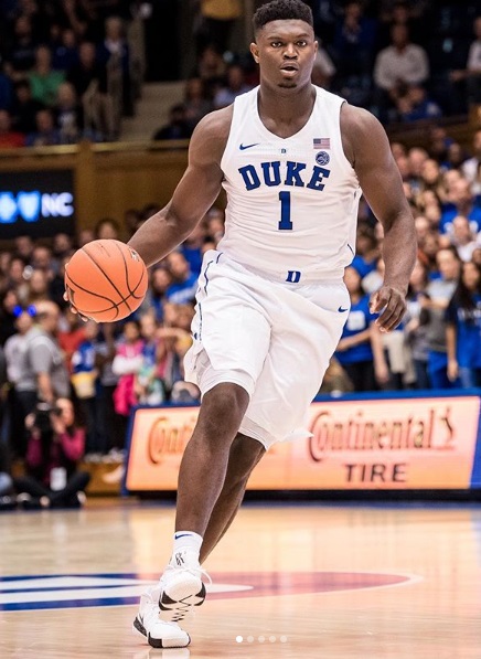 Zion Williamson podría ser la nueva estrella de la NBA al encabezar el Draft 2019 (Instagram @zionlw10)