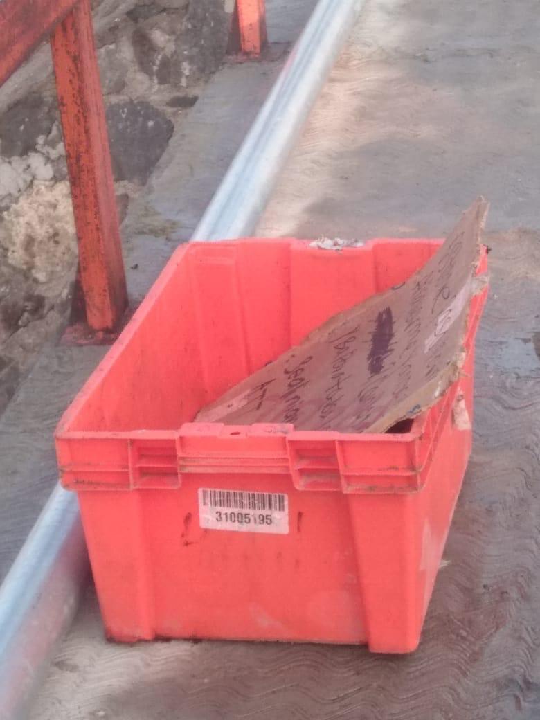 Dentro de una caja de plástico y con un supuesto mensaje fueron halladas extremidades humanas  (Especial)