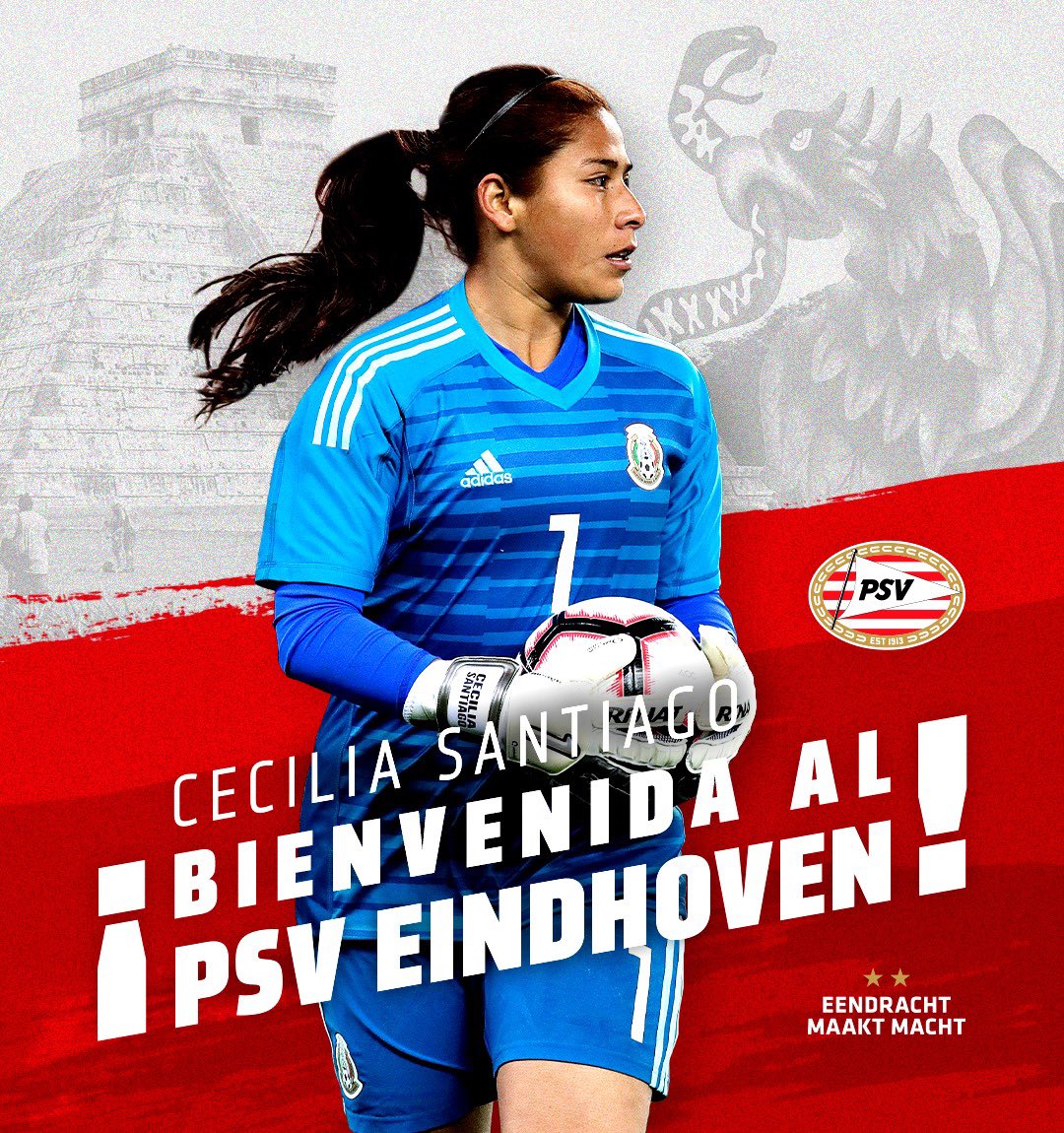 Cecilia Santiago, nueva jugadora del PSV (Twitter: @psveindhoven)
