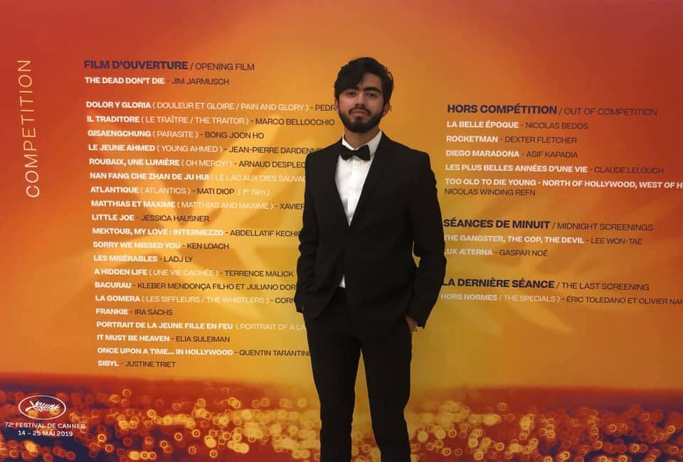 Marco Aurelio Celis en el Festival de Cine de Cannes 2019 (Facebook).