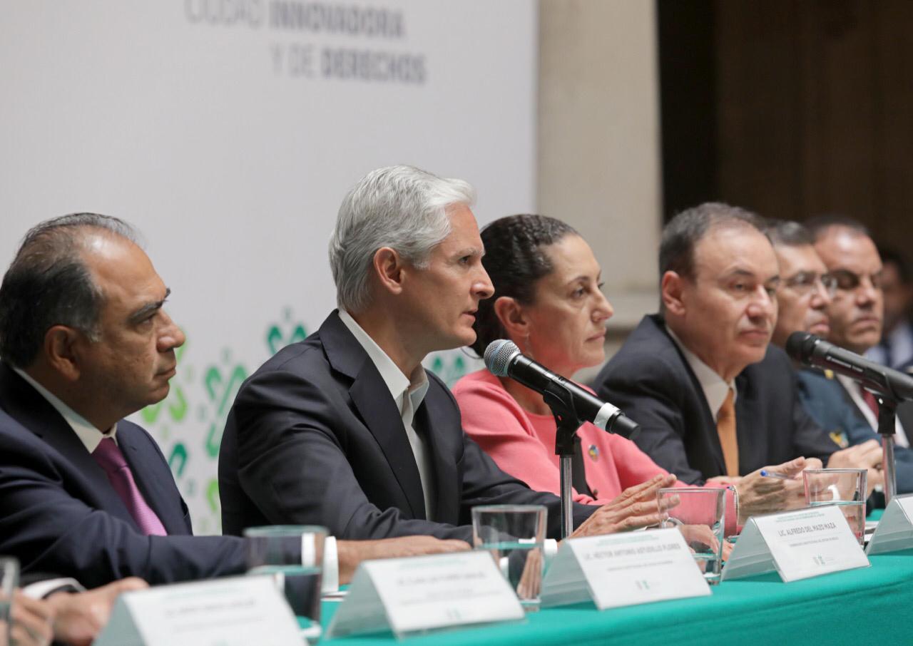 Reunión con el secretario de Seguridad y Protección Ciudadana federal, la jefa de Gobierno de la CDMX, el coordinador de la Guardia Nacional y los gob