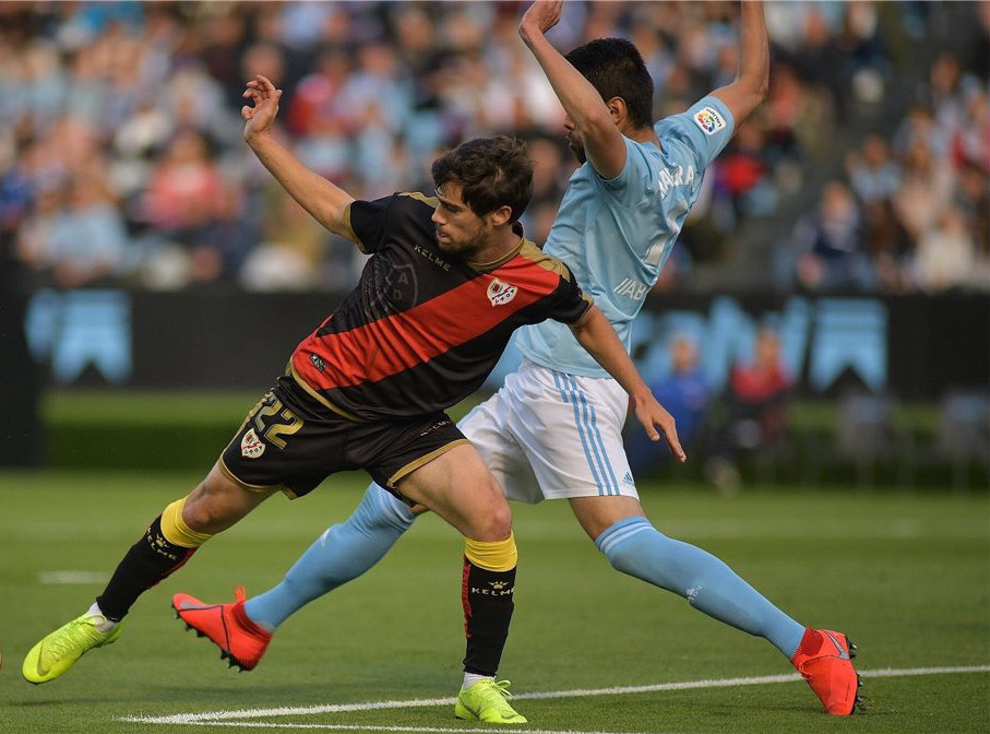Néstor Araujo vio actividad en el último partido de la temporada con el Celta (@RayoVallecano)