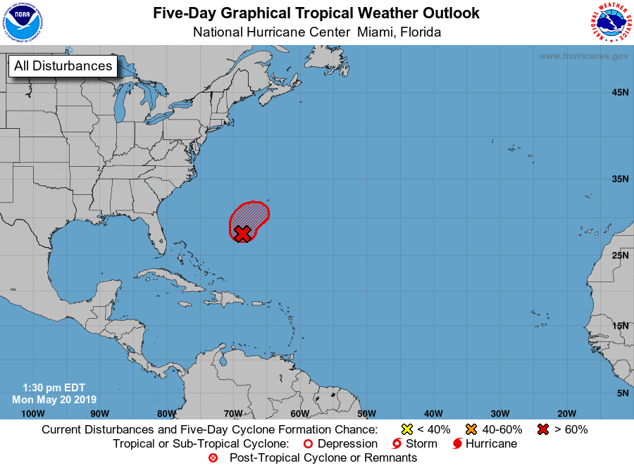 El NHC advirtió sobre una depresión en elAtlántico (NHC)