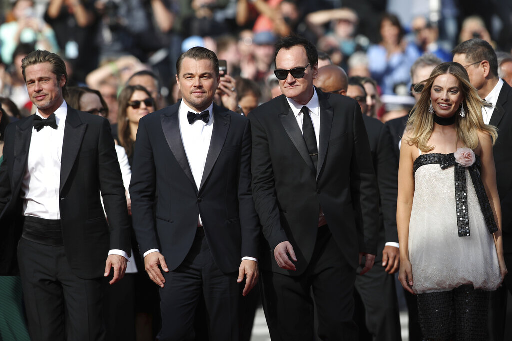 Brad Pitt, Leonardo DiCaprio, Quentin Tarantino y Margot Robbie en la alfombra roja de 'Once Upon a Time in... Hollywood', en el Festival de Cannes (A