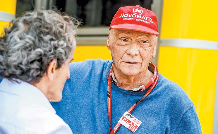 Dos leyendas de la F1: Niki Lauda y Alain Prost.  shutterstock