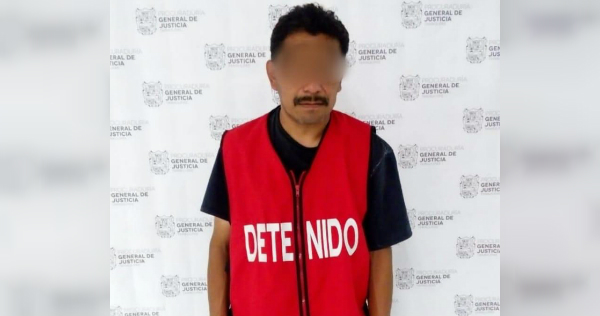 José Martín "N" fue aprehendido por agentes de la Policía Estatal Investigadora (Foto/CORTESÍA)