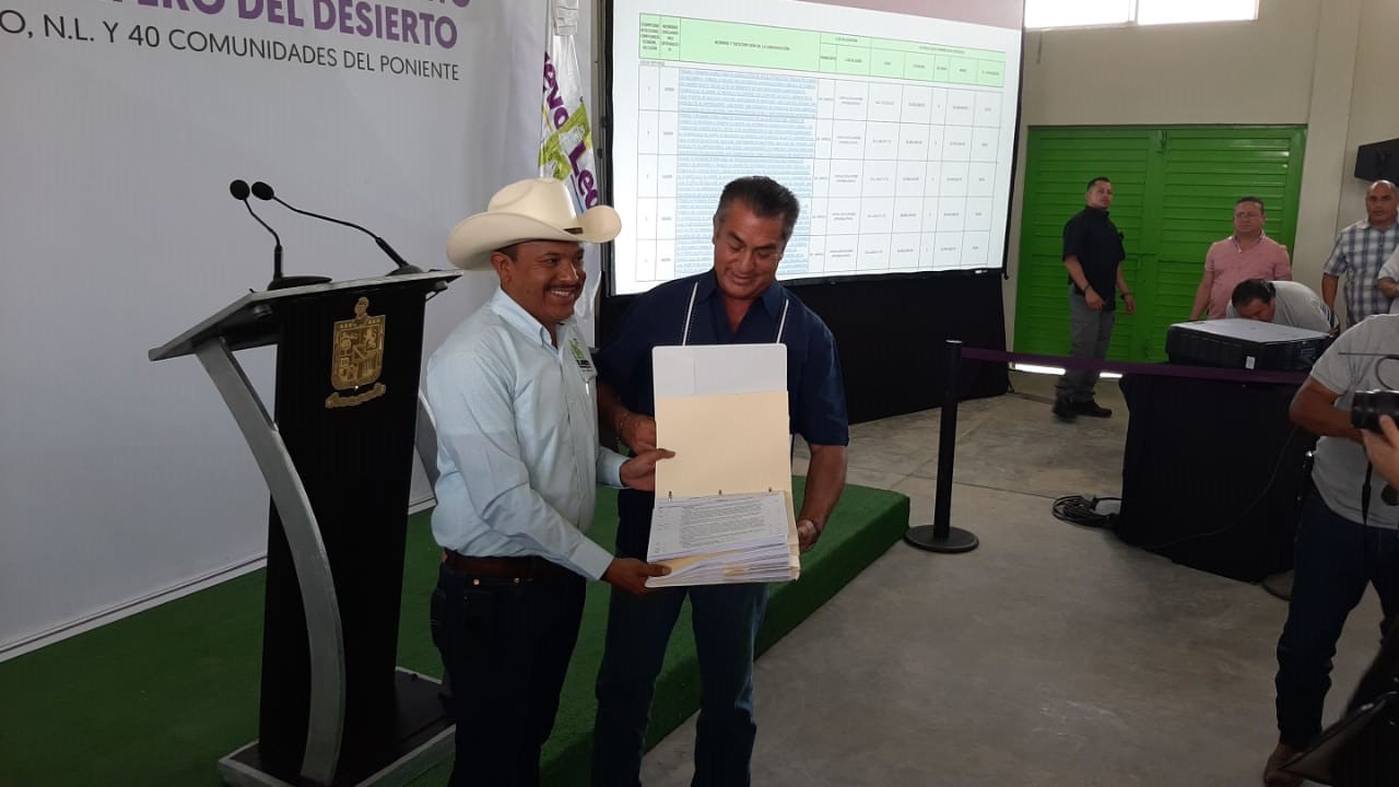 El Gobierno Estatal hizo la presentación del Sistema de Abastecimiento de Agua Potable del Acuífero “El Desierto”. Foto: Especial