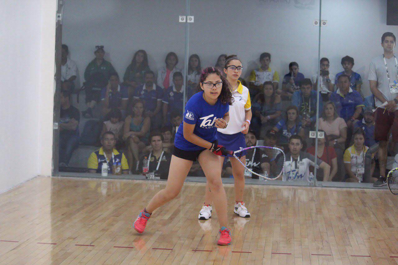 Fátima Sánchez y Andrea Núñez, ganaron plata en raquetbol.