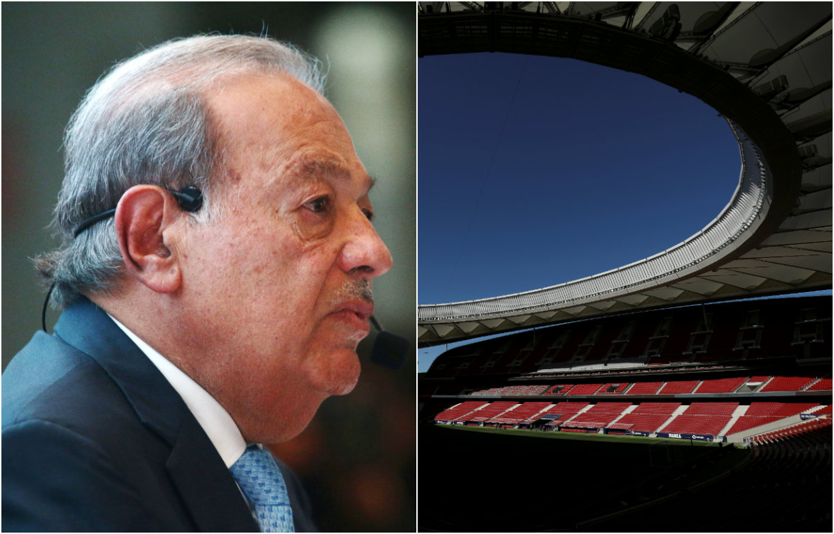 Carlos Slim y el Estadio Wanda Metropolitano (Reuters)