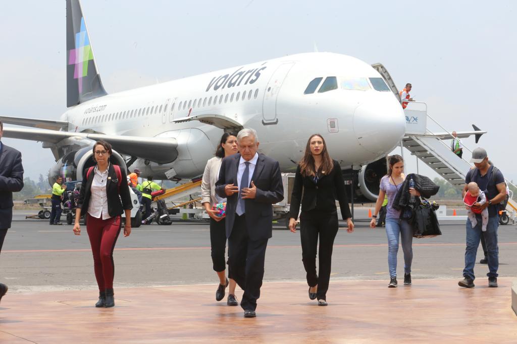 El vuelo del presidente Andrés Manuel López Obrador tuvo complicaciones para aterrizar en Tepic, Nayarit (Jorge Carballo)