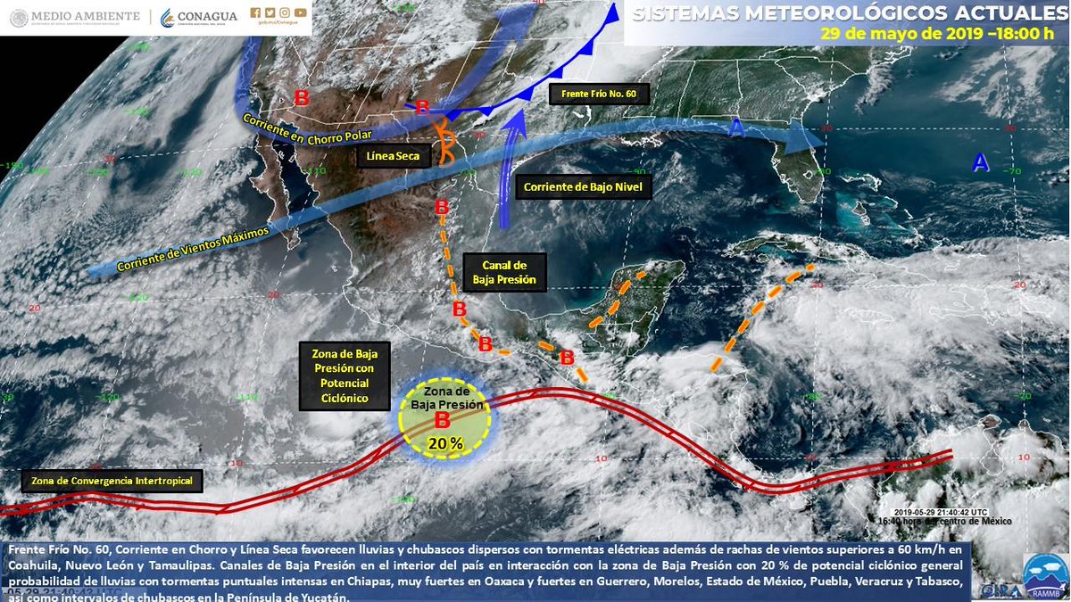 Alerta Conagua por la entrada del primer temporal de lluvias en el país. (Especial)