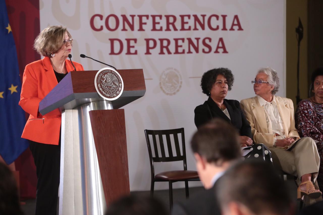 Nadine Gasman, titular del Inmujeres, presentó la iniciativa Spotlight, para erradicar la violencia contra mujeres y niñas (Jesús Quintanar)