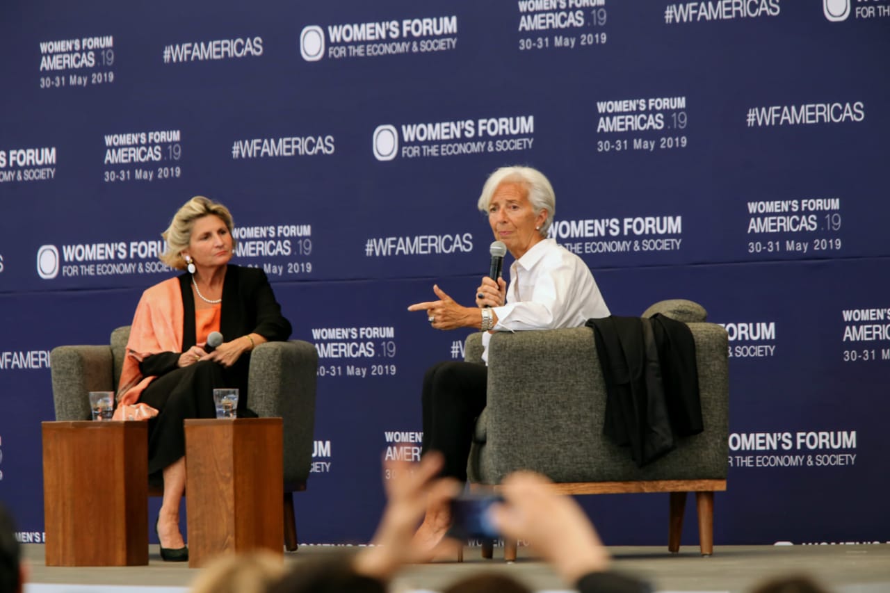 Christine Lagarde, directora del FMI, en el Womens Forum Americas 2019 (Juan Carlos Bautista | Milenio)