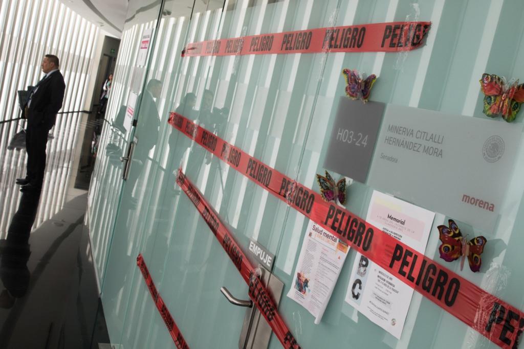 El paquete le explotó a la senadora Citlalli Hernández en su oficina. (Cuartoscuro)