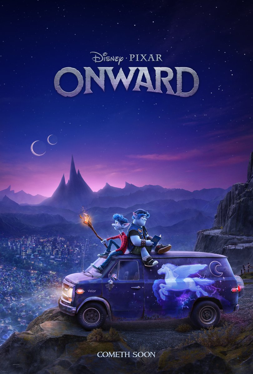 Pixar estrenará 'Onward' el 6 de marzxo de 2020. (Pixar)
